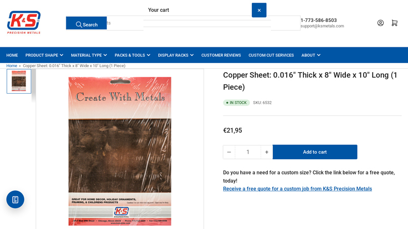 Copper Sheet: .016