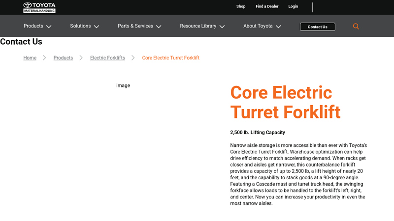 Core Electric Turret Forklift