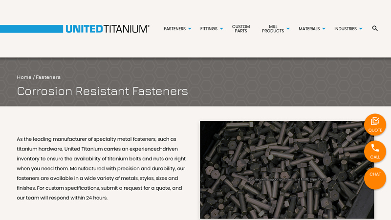 Corrosion Resistant Fasteners