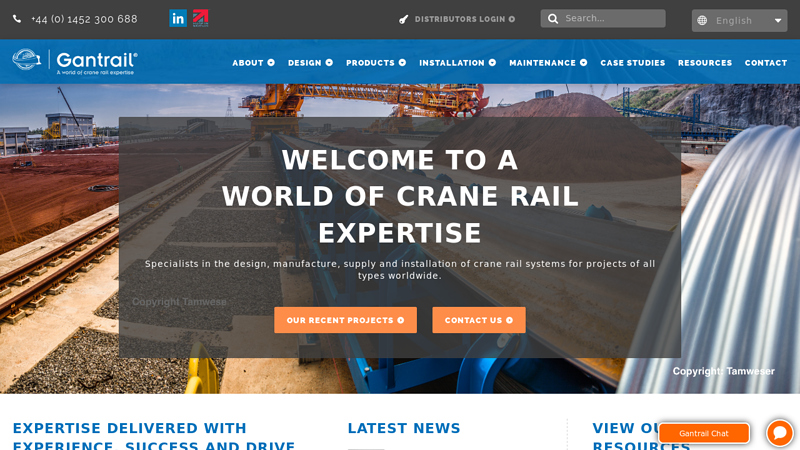 Crane Rail Designer, Manufacturerer and Installer Worldwide ...