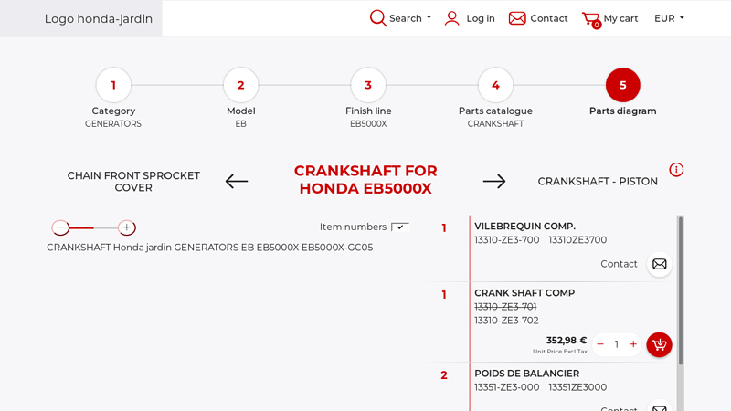 Crankshaft for Honda EB5000X