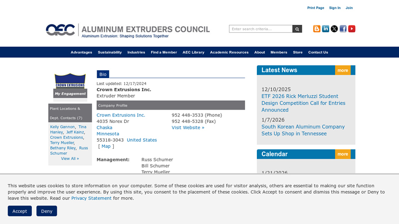 Crown Extrusions Inc.