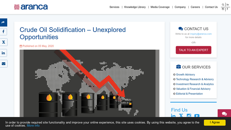 Crude Oil Solidification – Unexplored Opportunities