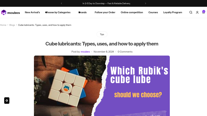 Cube Lubricants: Types, Uses & Application Guide