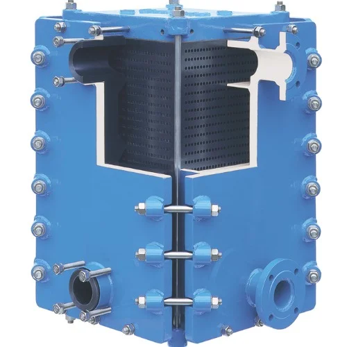 Cubic graphite heat exchangers