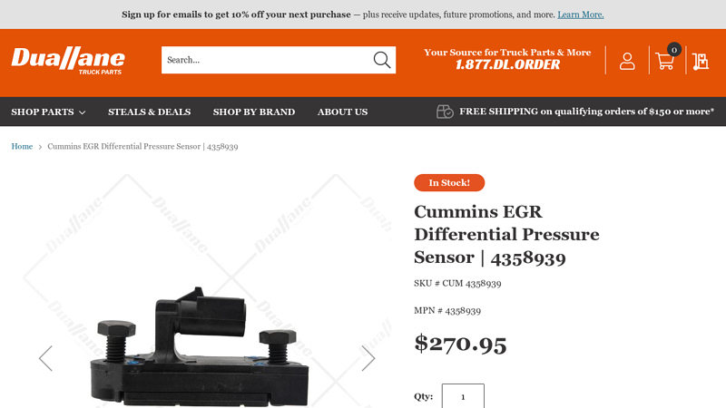 Cummins EGR Differential Pressure Sensor