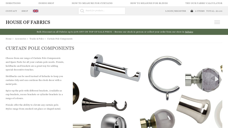 Curtain Pole Components