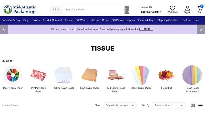 Custom & Bulk Tissue Paper