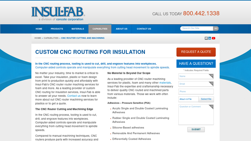 Custom CNC Routing for Insulation