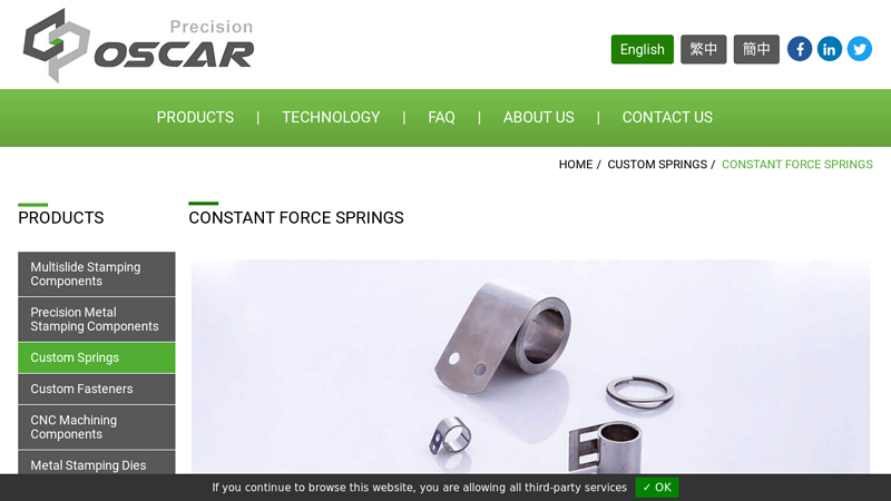 Custom Constant Force Springs Manufacturer