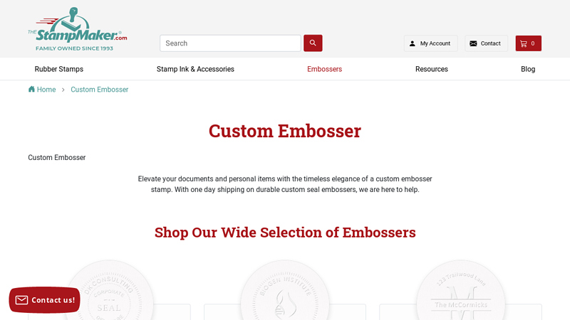 Custom Desktop or Pocket Embossers