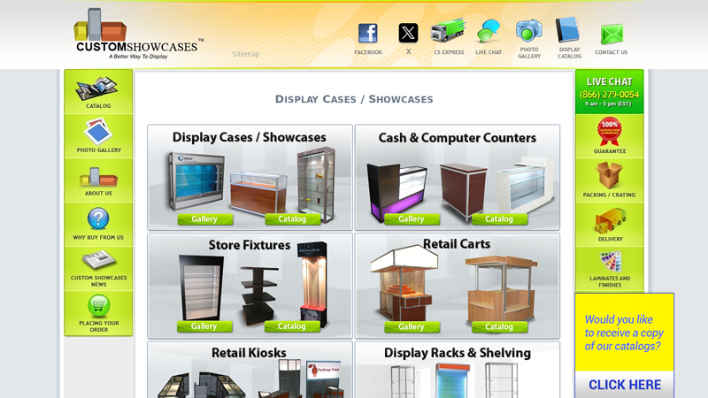 custom display cases, custom showcases, display cases ...