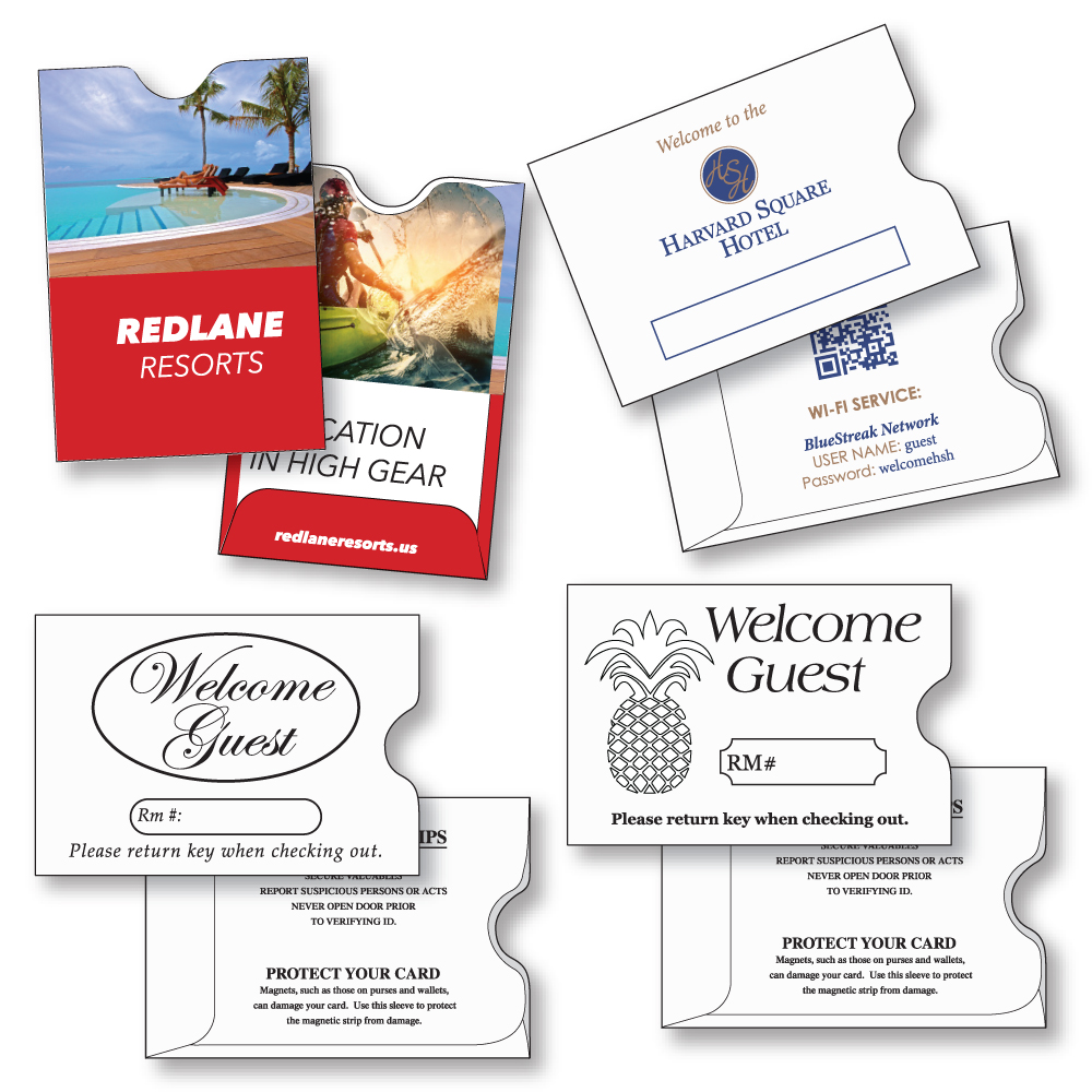 Custom Hotel Key Card Sleeves