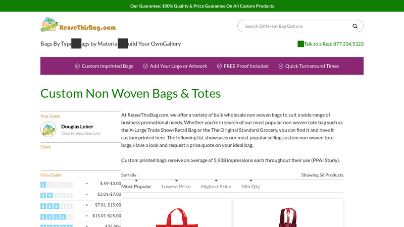 Custom Non Woven Bags & Totes