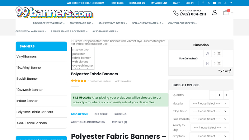 Custom Polyester Fabric Banners