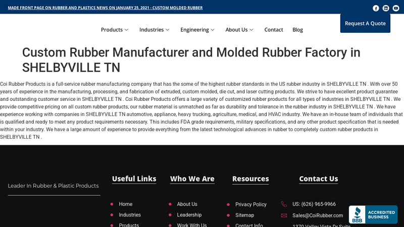 Custom Rubber Manufacturer and Molded Rubber Factory in ...