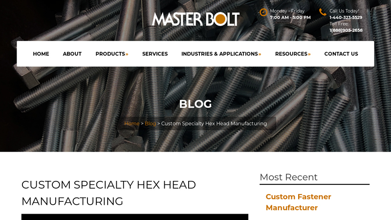 Custom Specialty Hex Head Manufacturing