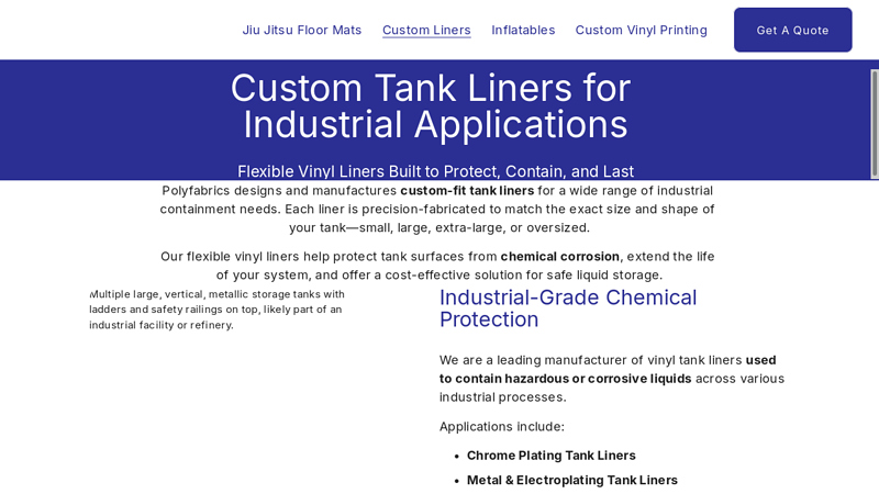 Custom Tank Liners for Industrial Applications