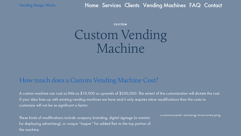 Custom Vending Machine