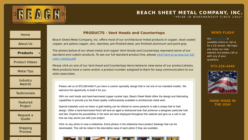 Custom Vent Hoods and Countertop Products