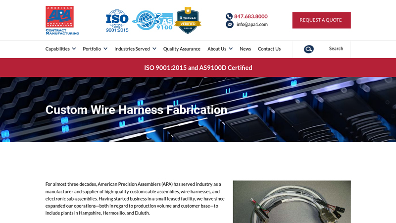 Custom Wire Harness Fabrication