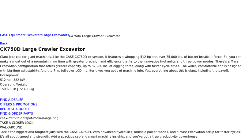 CX750D Large Crawler Excavator