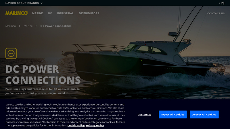 DC plugs and receptacles for 12V, USB & trolling motors