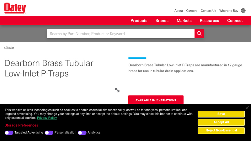 Dearborn Brass Tubular Low