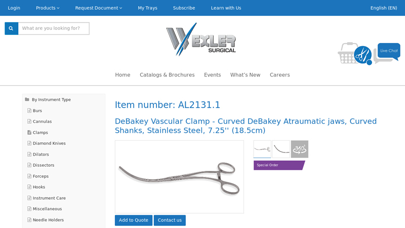 DeBakey Vascular Clamp