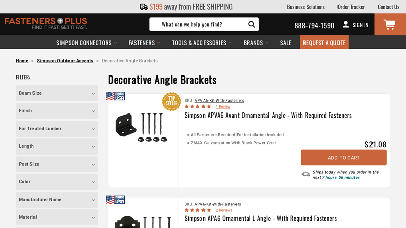 Decorative Angle Brackets