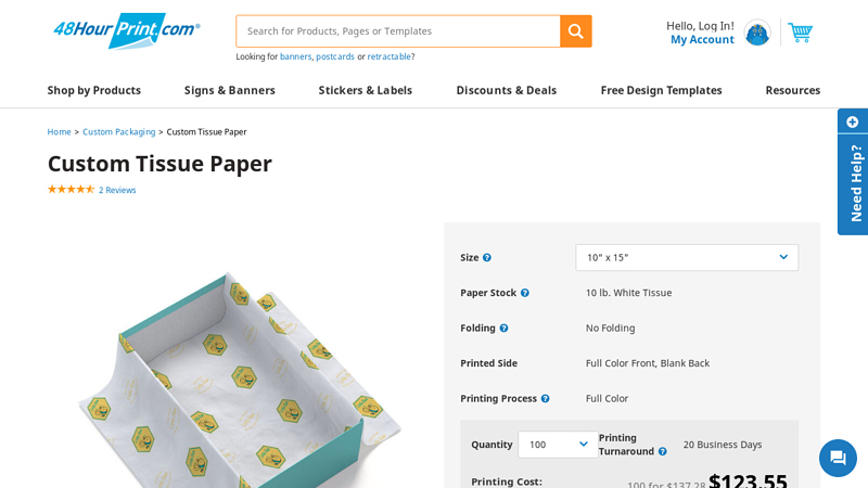 Design & Print Custom Tissue Papers