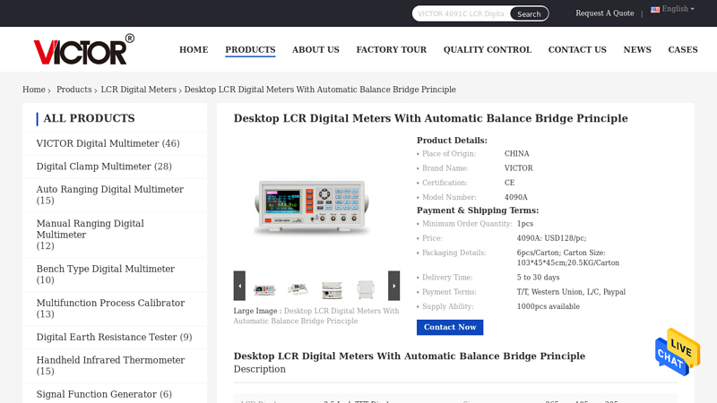 Desktop LCR Digital Meters With Automatic Balance Bridge Principle