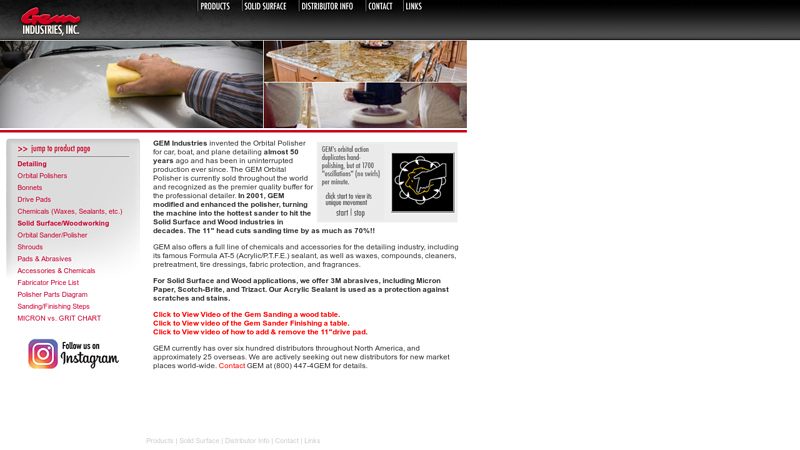 Detailing and Solid Surface Products