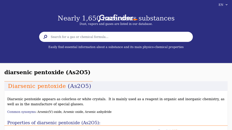diarsenic pentoxide (As2O5)