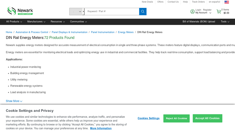 DIN Rail Energy Meters