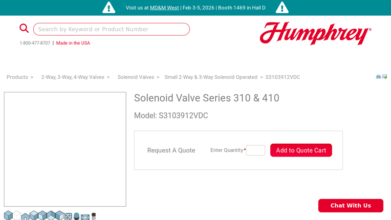 Direct Solenoid 3 way Pneumatic Valve