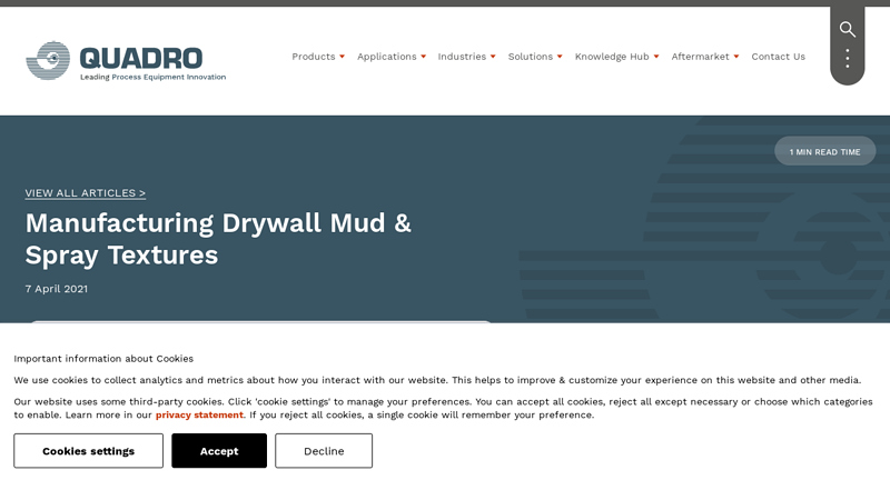 Dispersion Equipment for Drywall Mud & Spray Textures