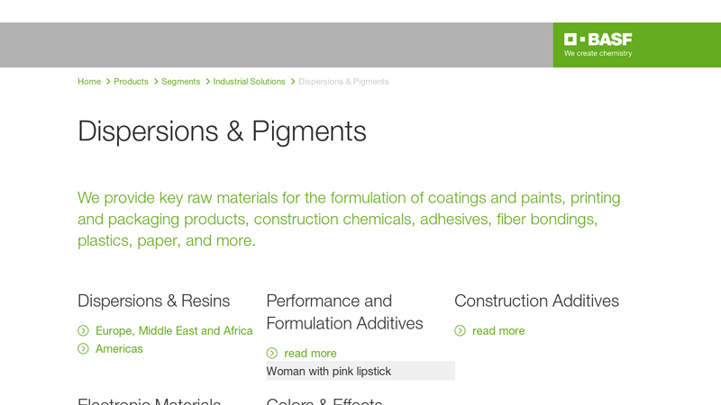 Dispersions & Pigments