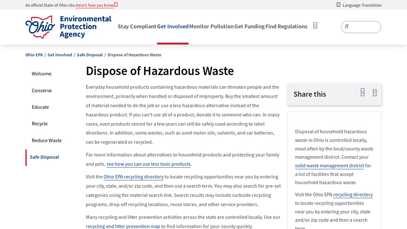 Dispose of Hazardous Waste