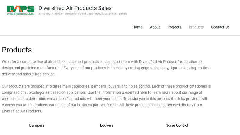 Diversified Air Products Sales