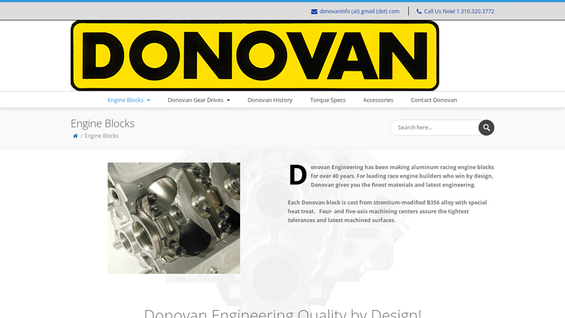 Donovan Aluminum Engine Blocks
