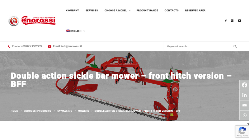 Double action sickle bar mower