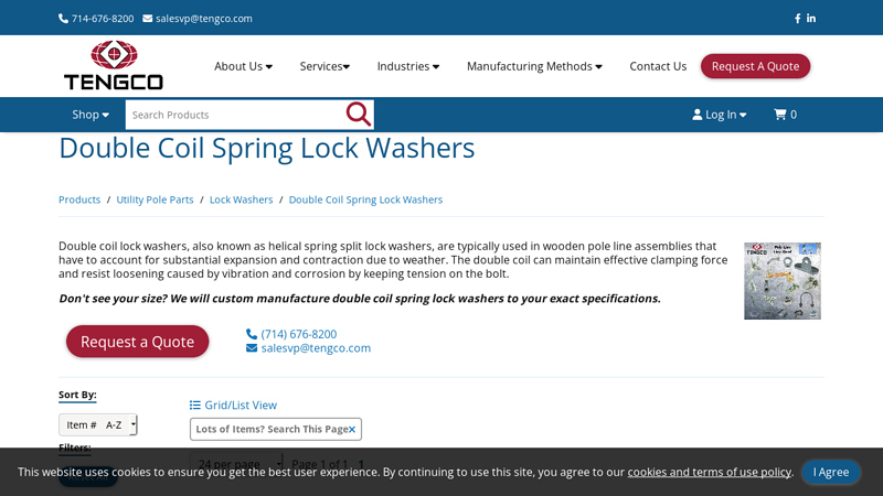 Double Coil Spring Lock Washers