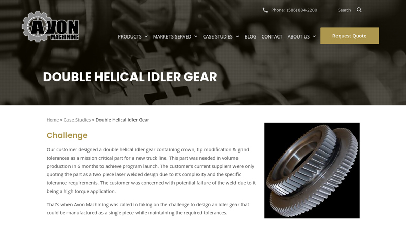 Double Helical Idler Gear