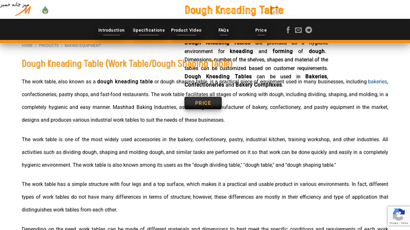 Dough Kneading Table