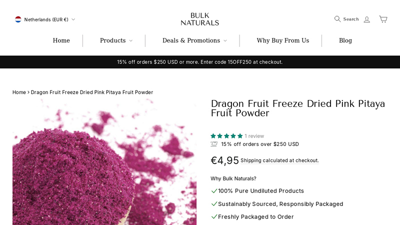 Dragon Fruit Freeze Dried Pink Pitaya Fruit Powder