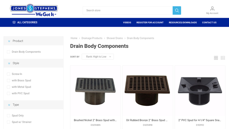 Drain Body Components