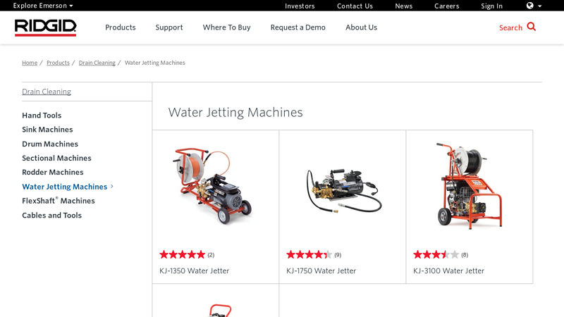 Drain Cleaning Machines - Sewer Jetters