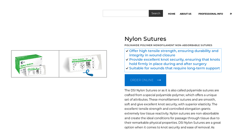 DSI Nylon Sutures