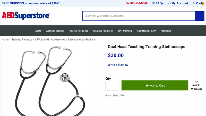 Dual Head Teaching/Training Stethoscope